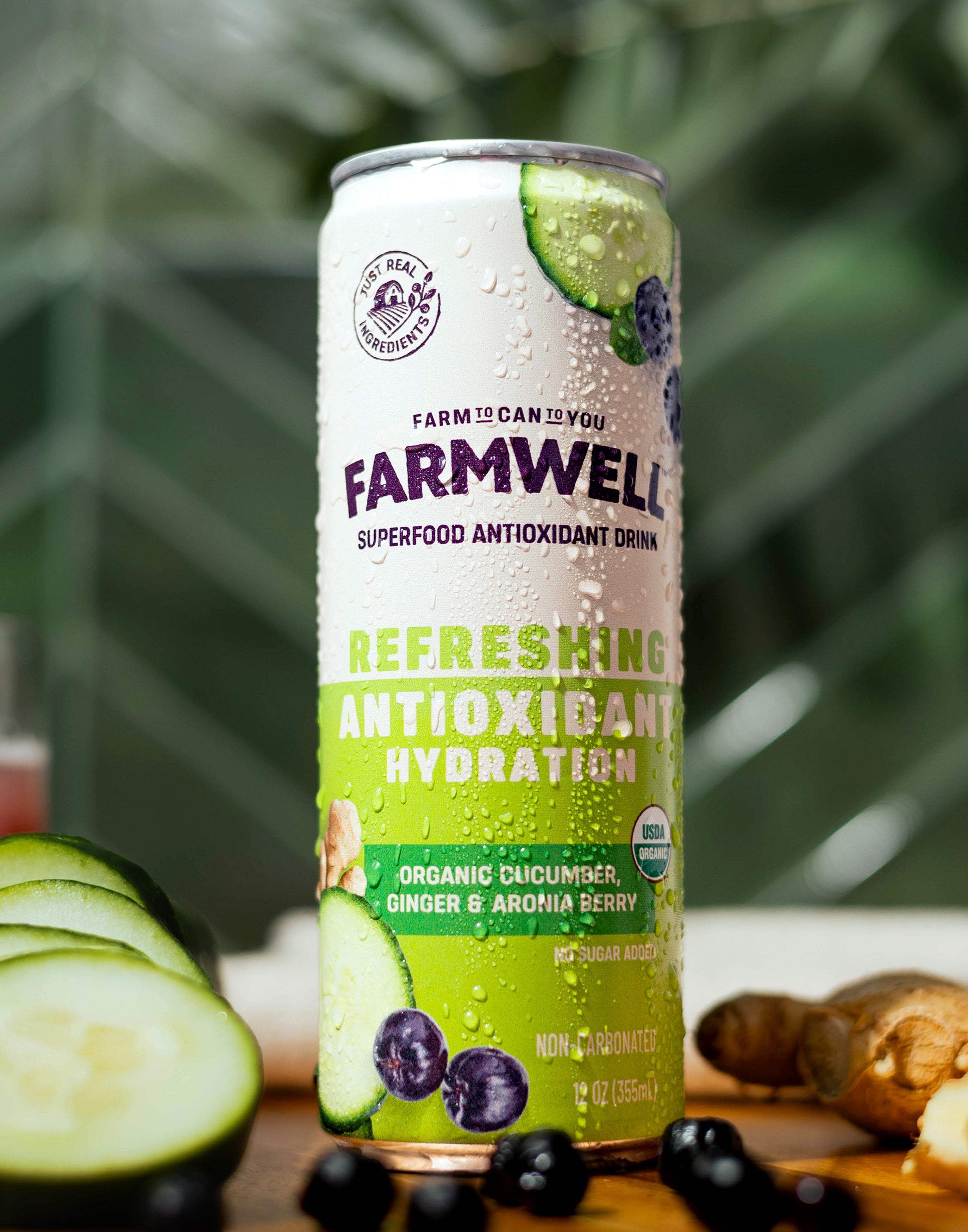 Organic Cucumber, Ginger, and Aronia