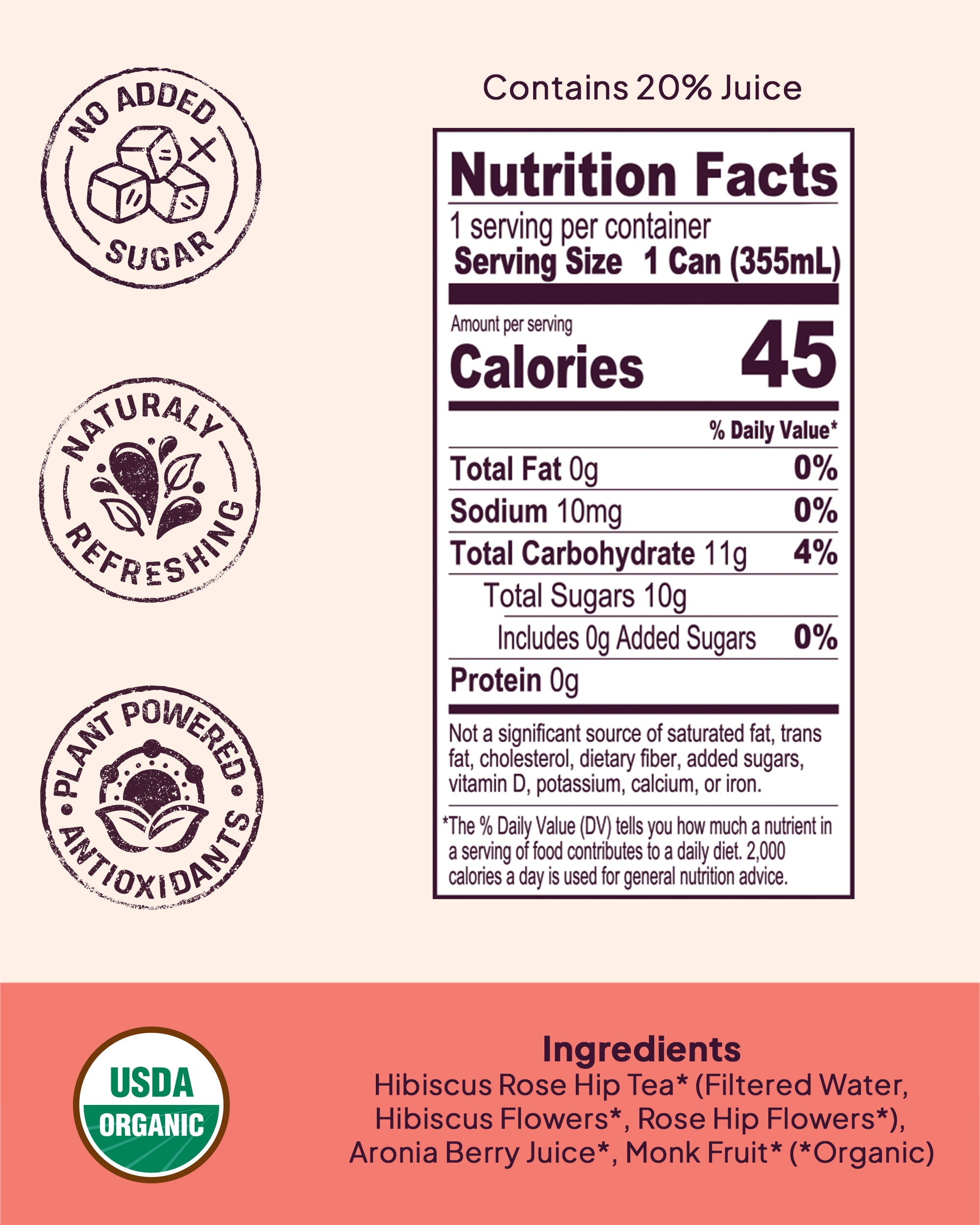 Organic Hibiscus Rosehip & Aronia Berry