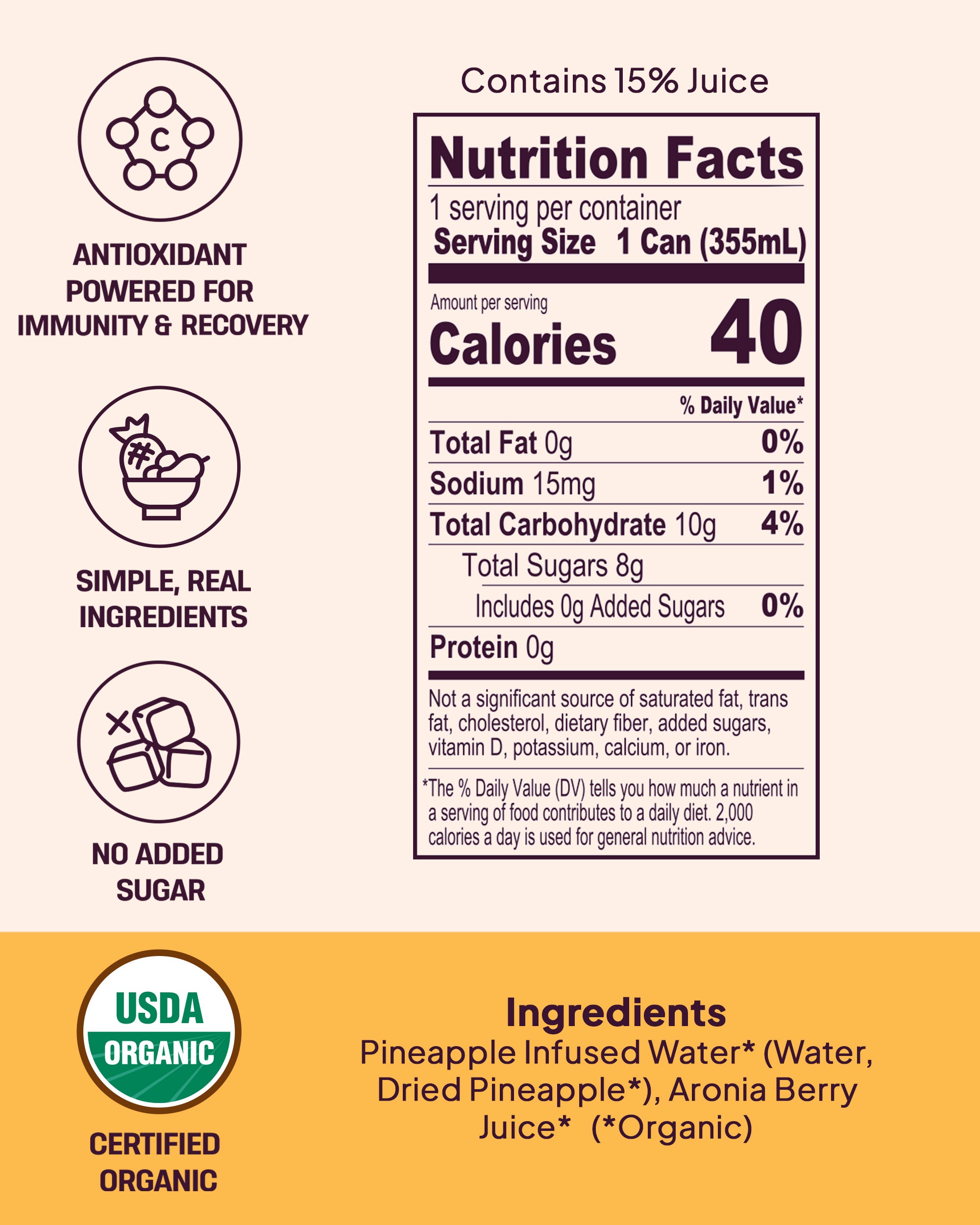 Organic Pineapple & Aronia Berry