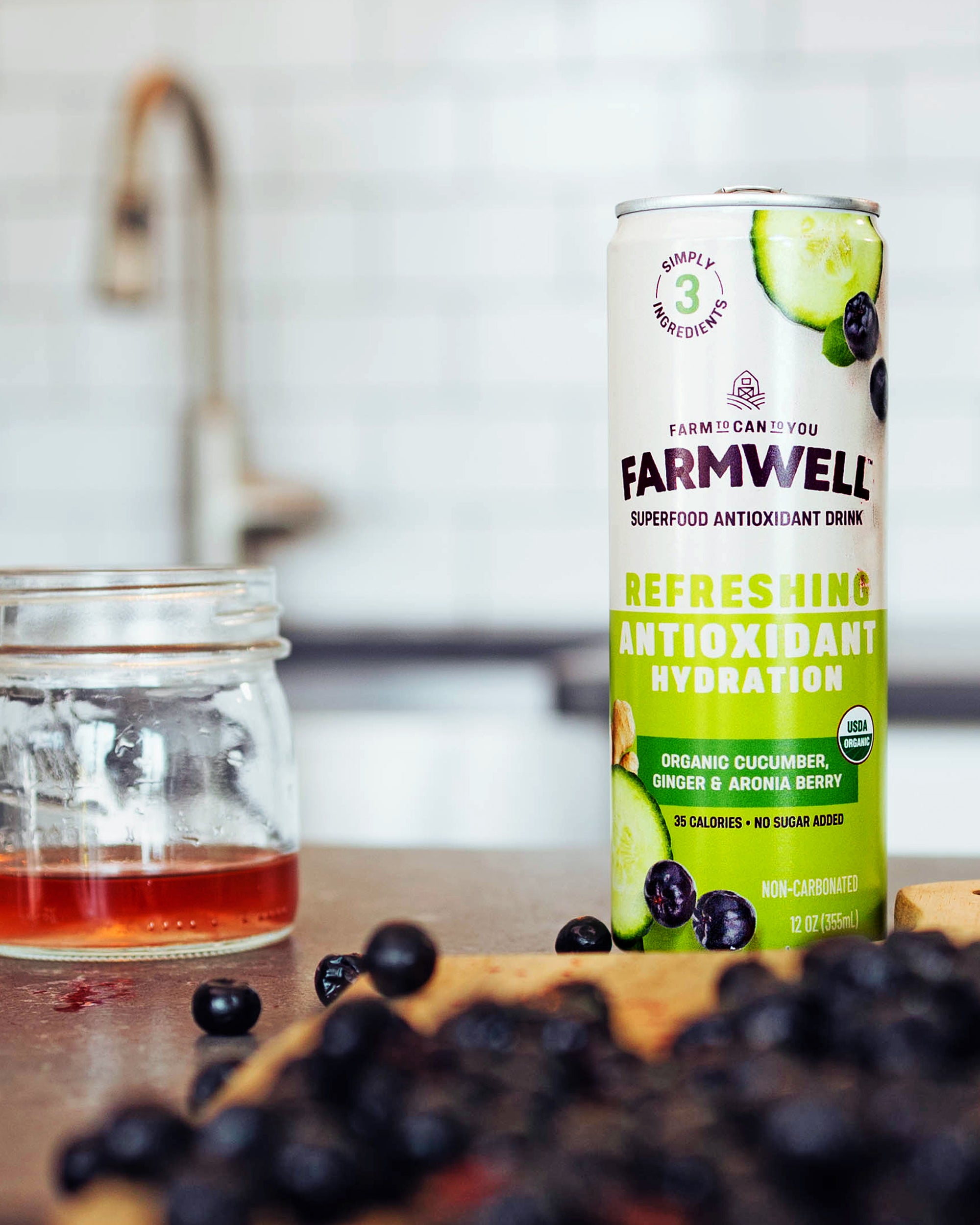 Organic Cucumber, Ginger, and Aronia