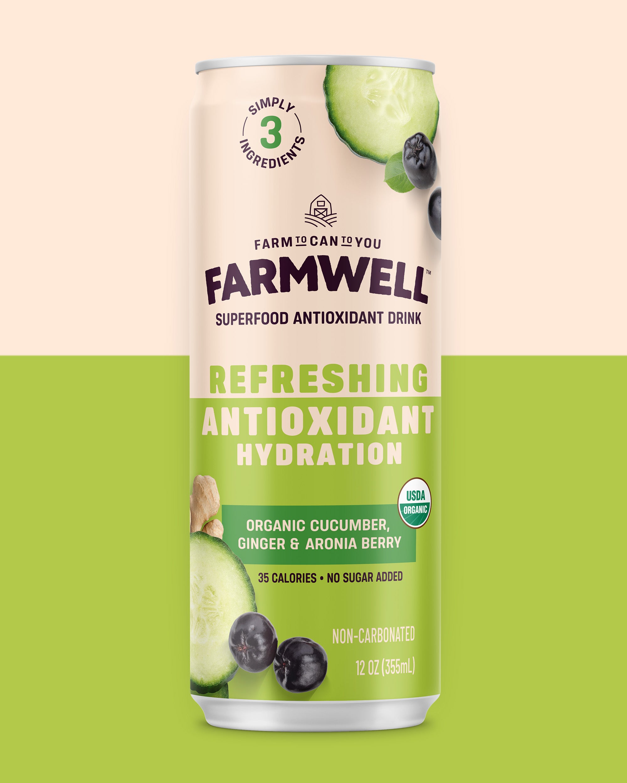 Organic Cucumber, Ginger, and Aronia